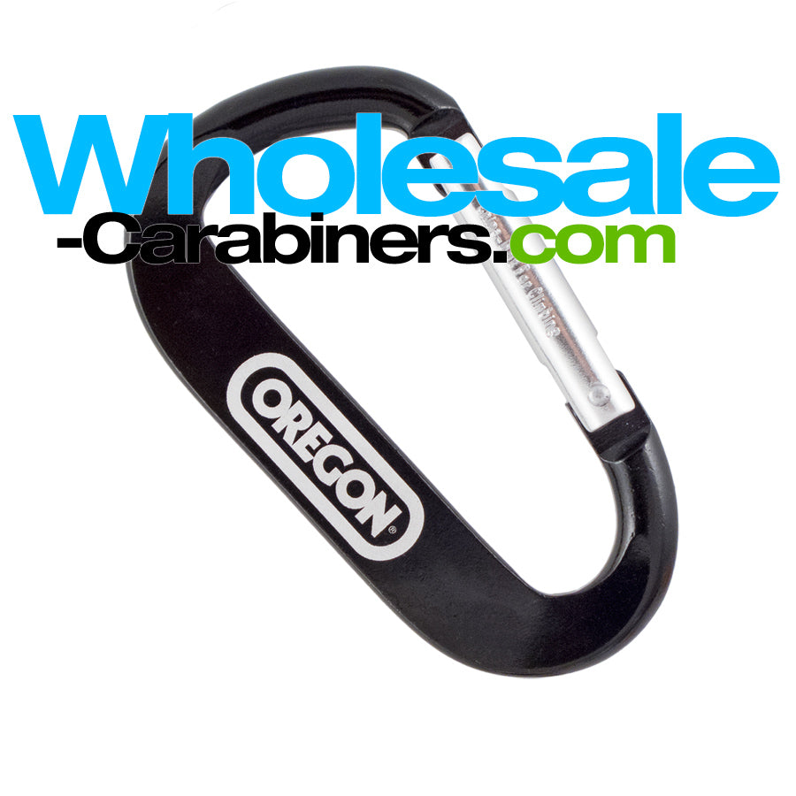 Black LogoBeener® Carabiner - Custom Engraved only at Wholesale-Carabiners.com