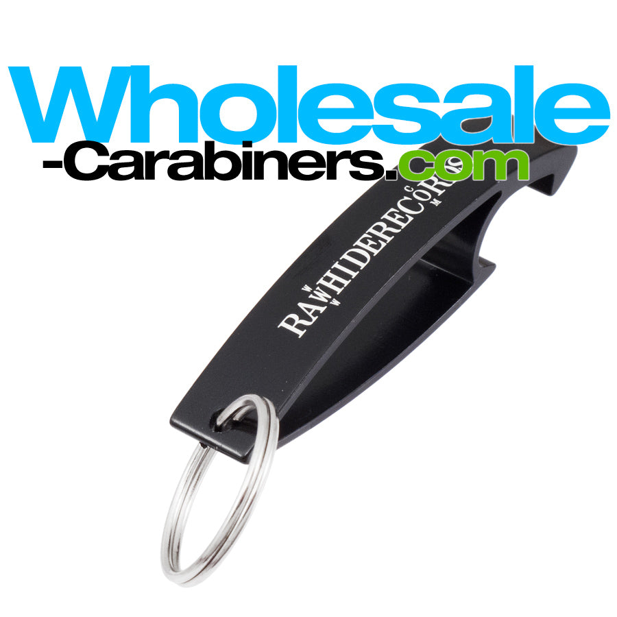 Ultra Wide Engraving on "The Wave" Aluminum Bottle Opener Keychains