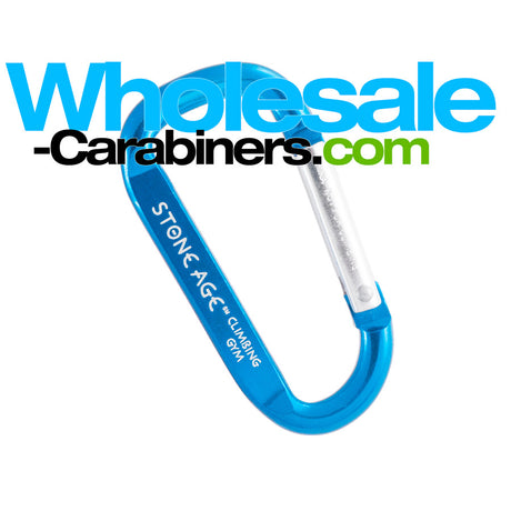 Laser Engraved Carabiner Keychains (2.5 inches) - Caribbean Blue