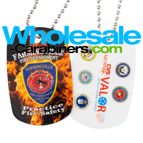 Teslin Dog Tags With Custom Full Color Imprint