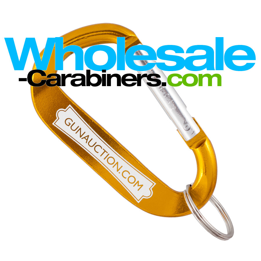 LogoBeener® Carabiner With Extra Wide Engraving Area - Gold