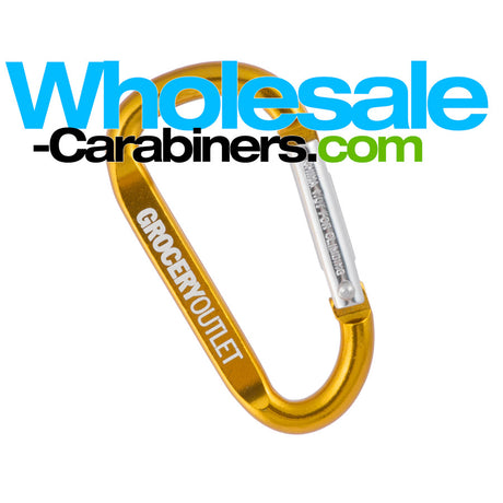 60mm Gold Carabiner - Laser Engraved Keychains