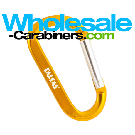 Customized 3.125-inch Gold Aluminum Carabiner Keychain