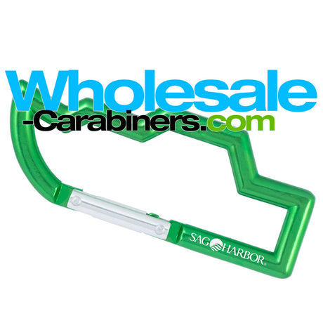 Engraved Carabiner Shaped Like A Boat Keychain