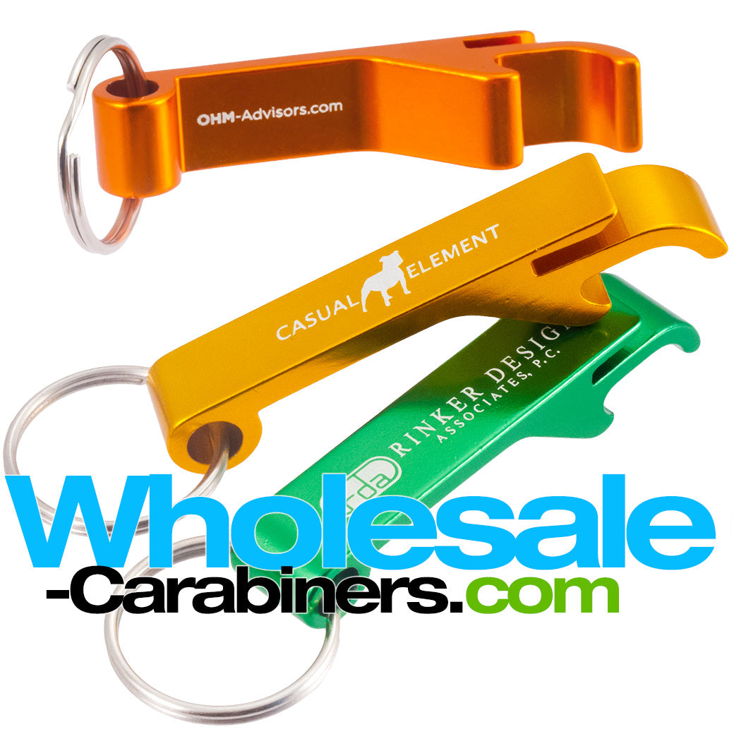 Vibrantly Colored Pop-A-Top Bottle Opener Keychains - Orange, Gold, Green