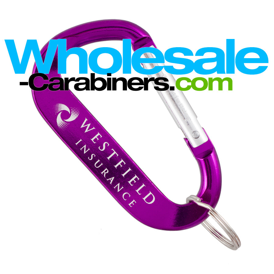 Promotional Carabiners - The LogoBeener® Engraved - Purple