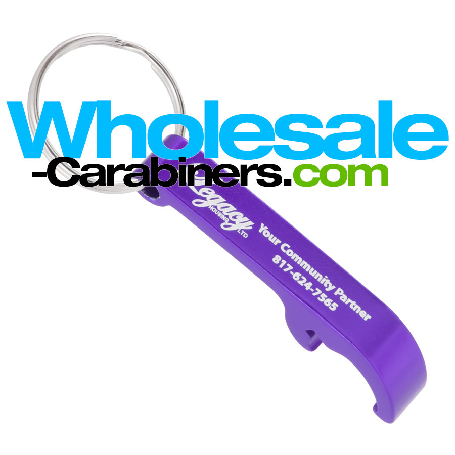 Custom Engraved Purple Bottle Opener Keychain