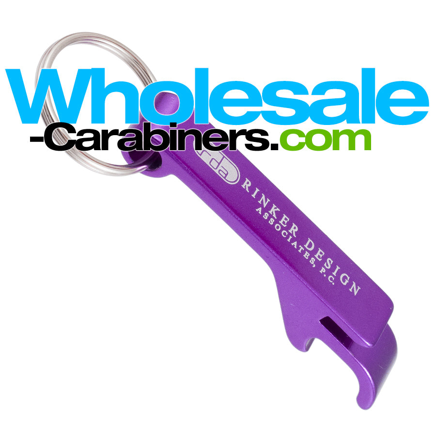 Logo Engraved Purple Pop-A-Top Bottle Opener Keychain