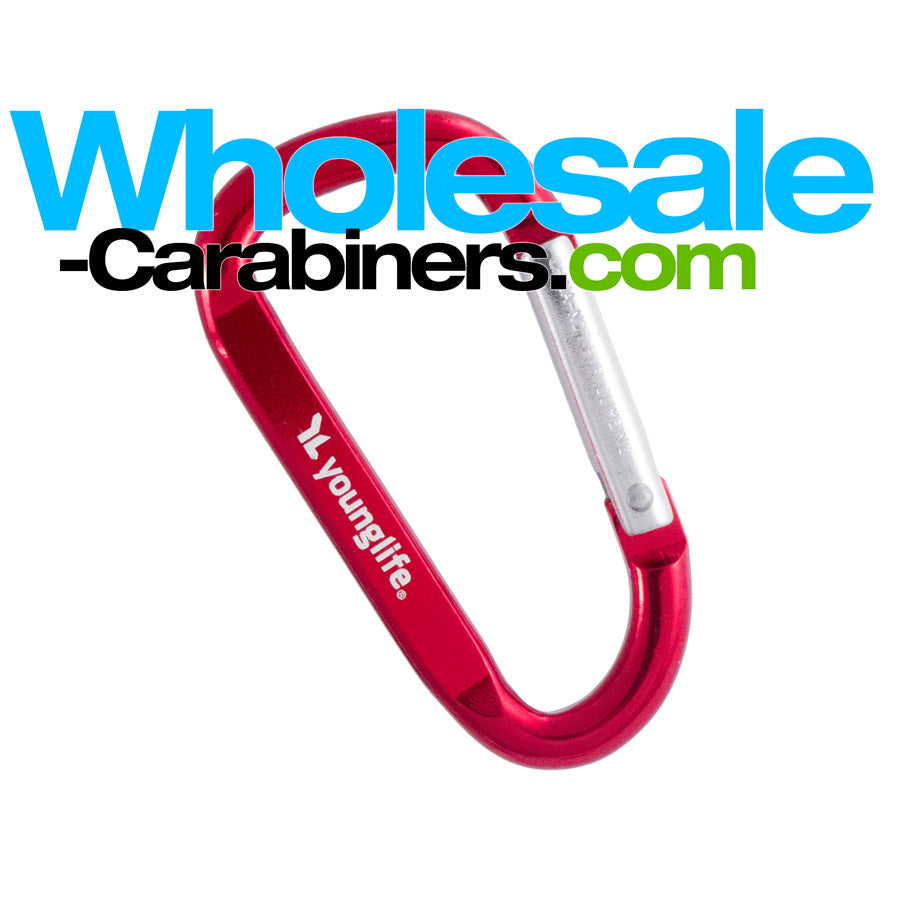 Custom Laser Engraved 2.5-inch Red Carabiner (60mm)