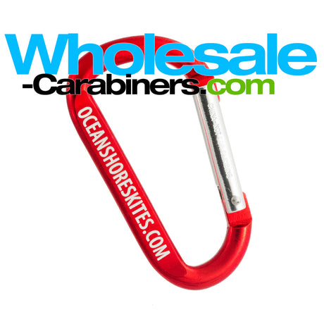 Engraved Red Carabiner Keychain 3.125-inches (80mm)
