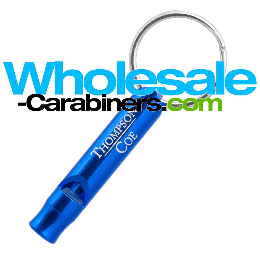 Royal Blue Key Siren Safety Whistle Keychain