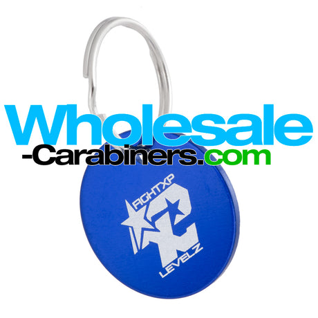 Royal Blue Custom Engraved Dog Tag Round Medallions