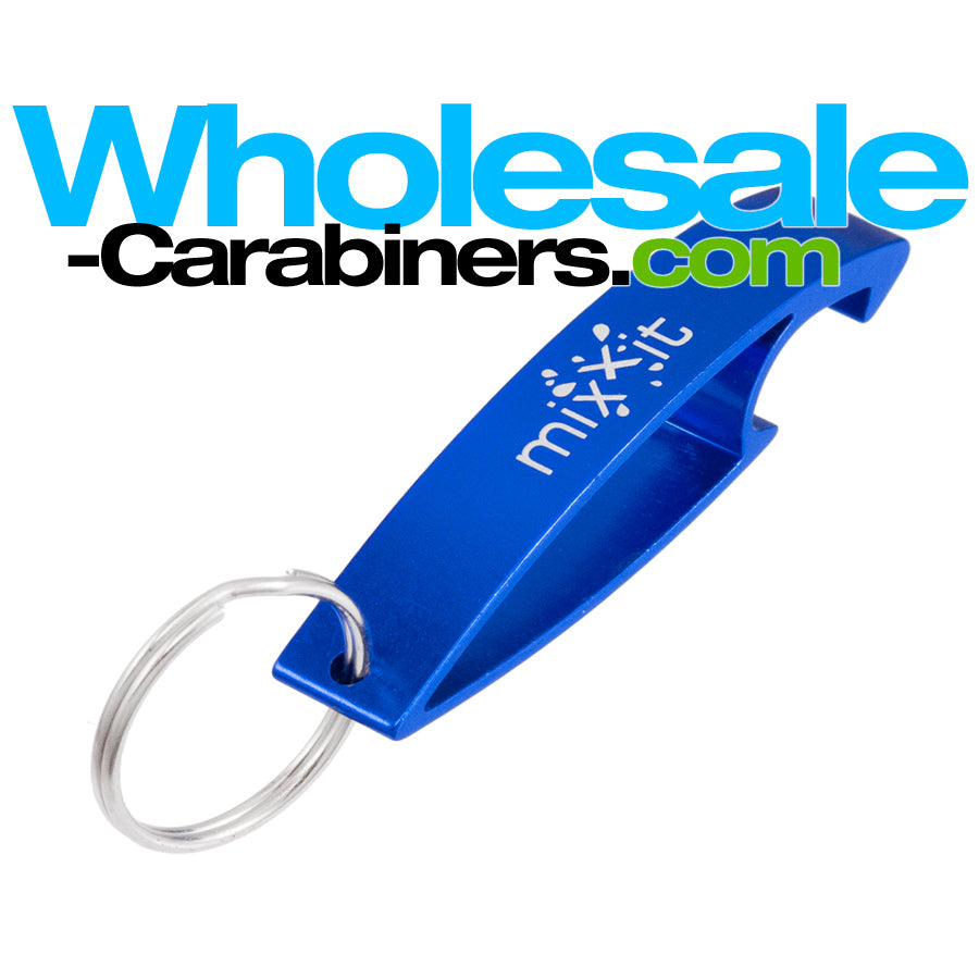 Aluminum Bottle Opener Keychain - The Wave - Royal Blue