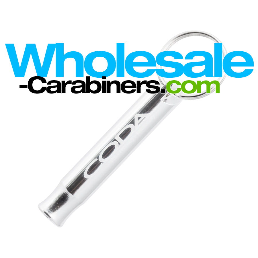 Whistle Keychains - Silver Whistle Laser Engraved