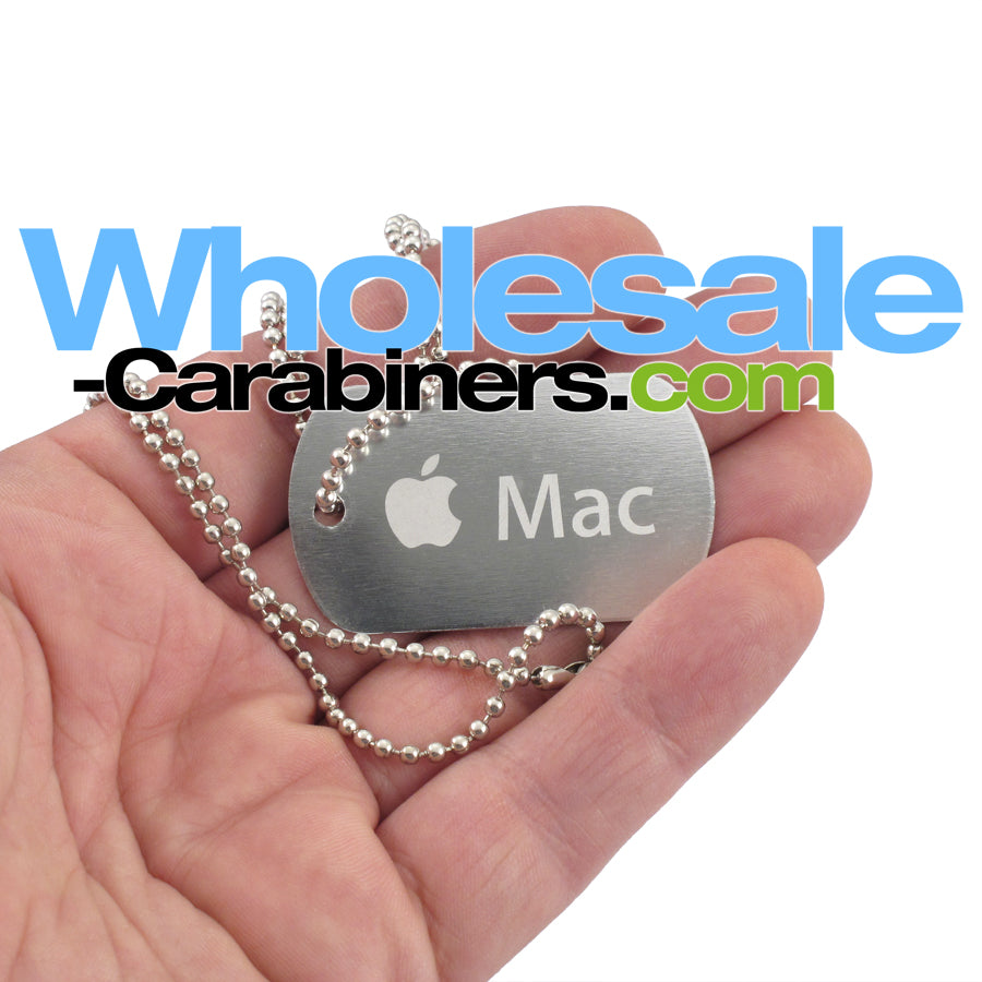 Custom Logo Engraved Dog Tags - Silver Aluminum Dog Tag