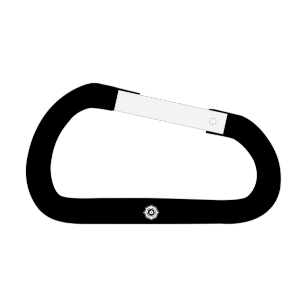 80mm Carabiner Keychains with Compass Straps