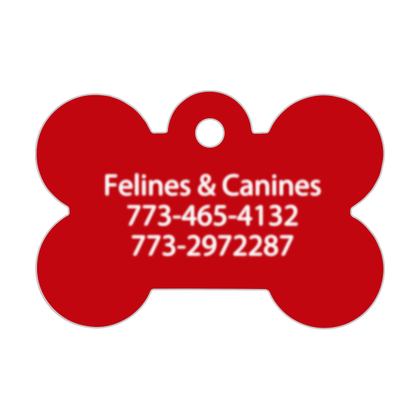 Dog Tags Bone Shape Custom Engraved