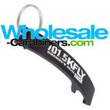 Custom Laser Engraved Aluminum Designer Bottle Opener Keychains - Black