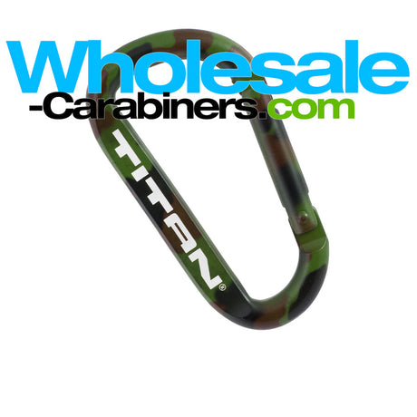 Custom Engraved Carabiner 80mm Camo - Army Green