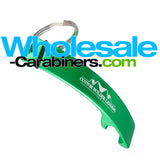 Designer Bottle Opener - Green Anodized Aluminum with Laser Engraving