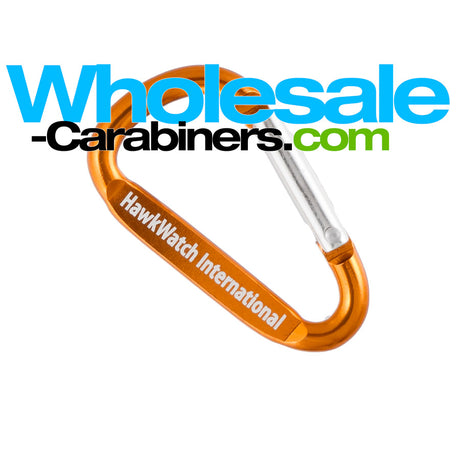 Custom Laser Engraved Orange Carabiners (50mm)