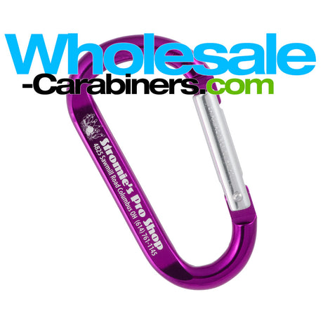 Logo Engraved 3.125-inch Purple Carabiner