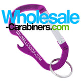 2-in-1 Bottle Opener & Carabiner With Custom Engraving - Purple