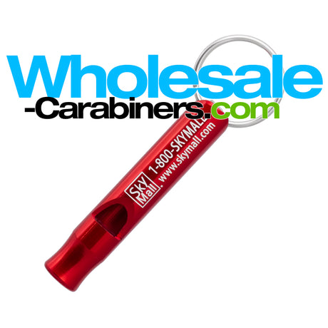 Red Bobby Whistle Keychain