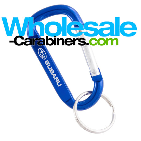 2.5-inch (60mm) Carabiner - Engraved - Blue