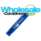 Blue Safety Whistle Keychain - Laser Engraved
