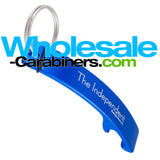 Royal Blue Designer Bottle Opener Keychain with Custom Engraving