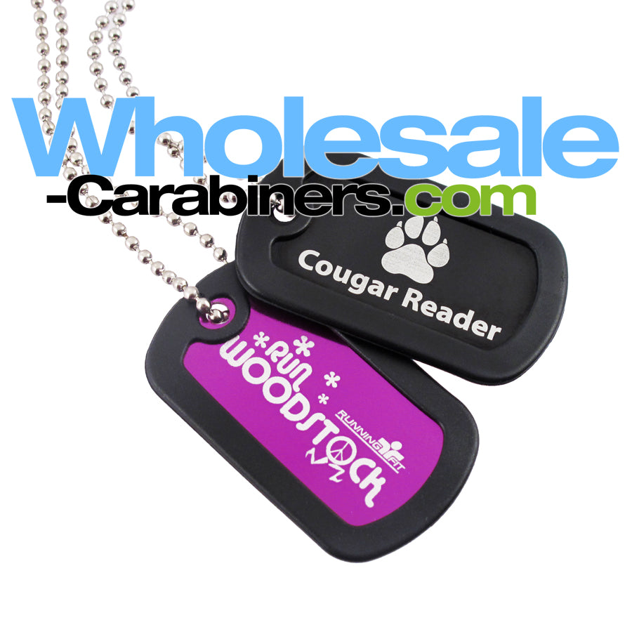 Dog Tags with Silencers - Custom Laser Engraved With Your Artwork