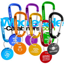 60mm Carabiners with Medallion Tags
