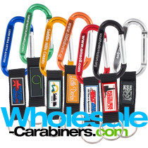 Custom Engraved Carabiner Keychains With Customized PVC Strap Key Ring