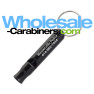 Black Safety Whistle Keychain - Laser Engraved 