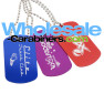 Anodized Aluminum Colored Dog Tags With Custom Engravings - Blue, Purple, Red