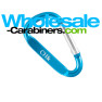 Custom Engraved Carabiner Keychains 2-inches / 50mm - Caribbean Blue