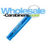Custom Engraved Safety Whistle Keychains - Caribbean Blue