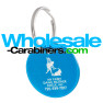 Round Medallion Dog Tag With Custom Engraving - Caribbean Blue
