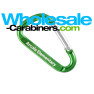 Engraved Green Carabiner 2-inches / 50mm Long - Wholesale-Carabiners.com