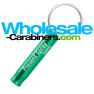 Safety Whistle Key Siren Custom Engraved Keychain - Green