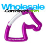 Purple Carabiner Shaped Like A Horse Head With Engraving