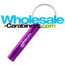 Laser Engraved Safety Whistle Key Siren Keychain - Purple Color