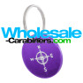 Medallion Dog Tags - Round Custom Engraved Purple Tag