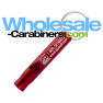 Red Bobby Whistle Keychain