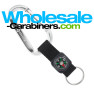 Carabiner Keychains with Compass Keychain Straps - Silver