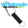 Laser Engraved Silver Carabiners With Nylon Strap Key Ring