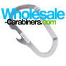 Customized Keychains - Silver Carabiner Bottle Opener