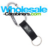 Laser Engraved Carabiner Keychains With Customized PVC Strap Key Ring