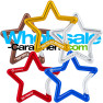 Star Shaped Carabiner Keychains - Gold Silver Bronze Blue Red